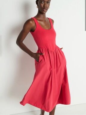 Nation Los Angeles Fiona Dress, Heartbeat Red.  Size L, NWT